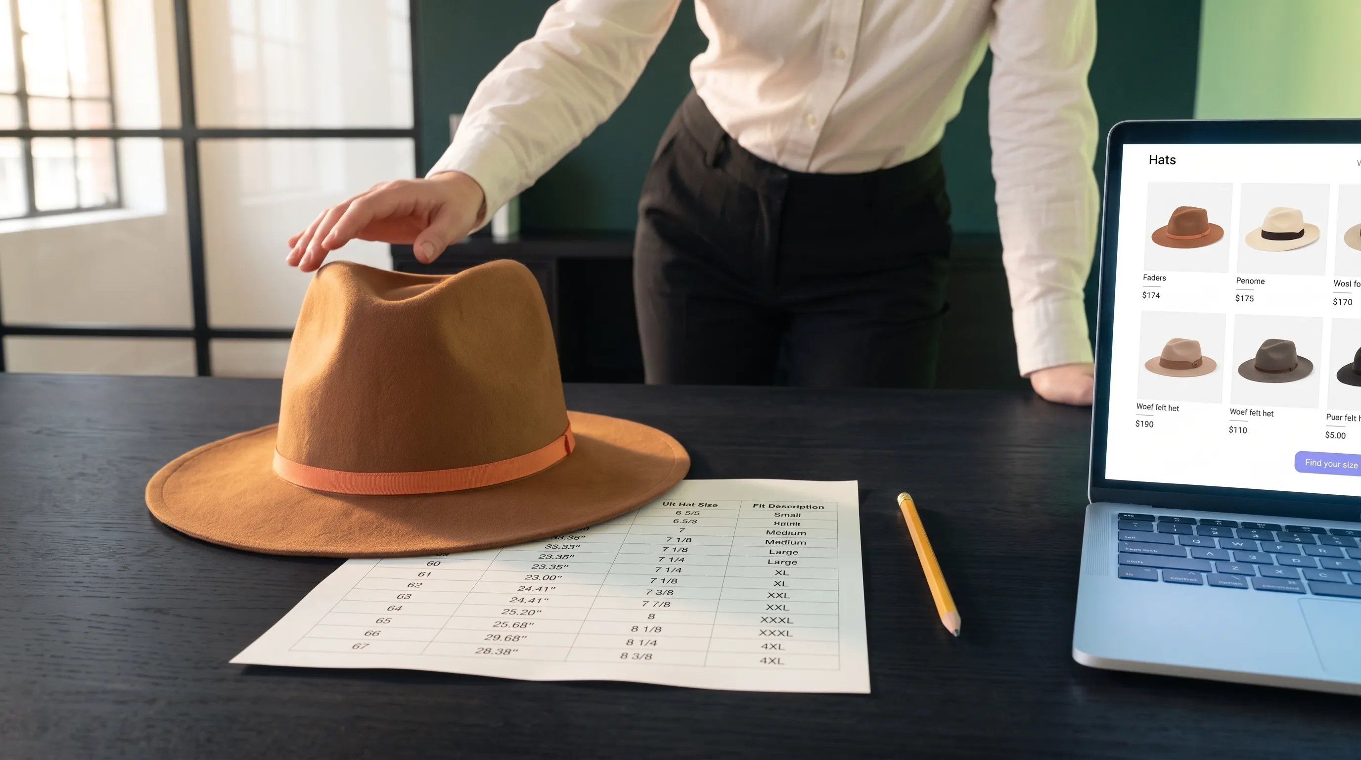 Cómo añadir tablas de tallas a las páginas de producto de sombreros y cascos