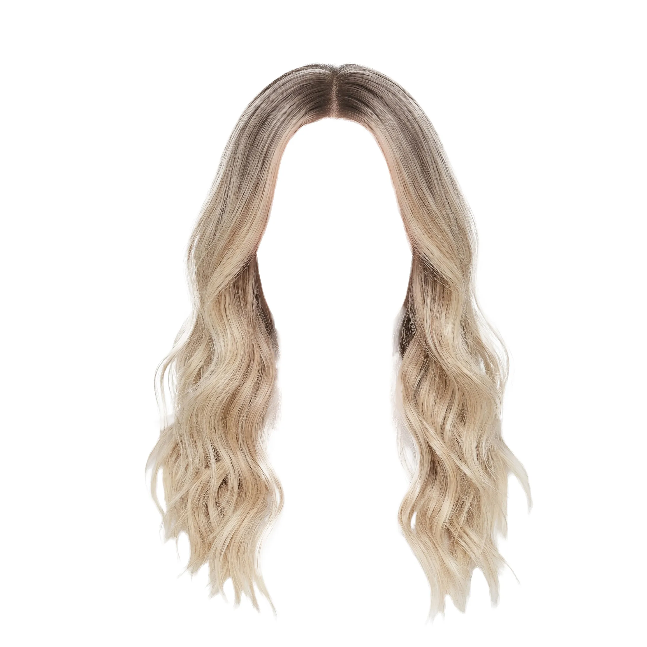 Catalog-ready blonde hairstyle image on a model.